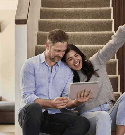 couple celebrating